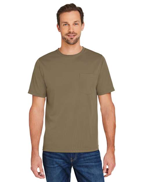 Harriton Unisex Charge Snag and Soil Protect T-Shirt - Harriton M118 Coyote Brown XS