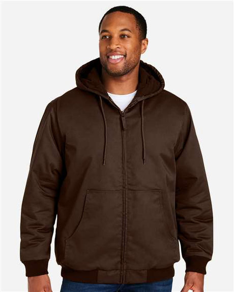 Harriton Unisex ClimaBloc® Heavyweight Hooded Full - Zip Jacket - Harriton M722 Dark Mocha XS