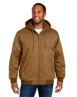 Harriton Unisex ClimaBloc® Heavyweight Hooded Full - Zip Jacket - Harriton M722 Duck Brown XS