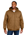 Harriton Unisex ClimaBloc® Heavyweight Hooded Full - Zip Jacket - Harriton M722 Duck Brown XS