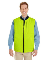 Harriton Unisex Dockside Interactive Reversible Freezer Vest - Harriton M776 Black/ Safety Yellow XS