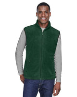 Harriton Unisex Fleece Full - Zip Vest - Harriton M985 Hunter S