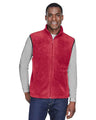 Harriton Unisex Fleece Full - Zip Vest - Harriton M985 Red S