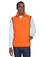 Harriton Unisex Fleece Full - Zip Vest - Harriton M985 Safety Orange S