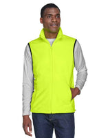 Harriton Unisex Fleece Full - Zip Vest - Harriton M985 Safety Yellow S