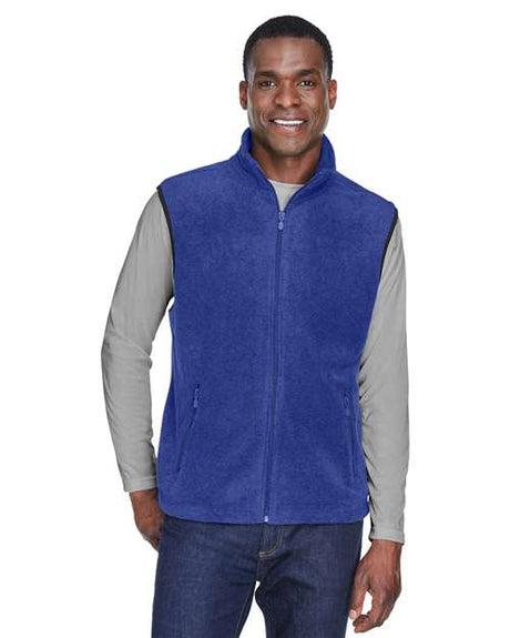 Harriton Unisex Fleece Full - Zip Vest - Harriton M985 True Royal S