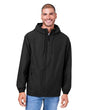 Harriton Unisex Flex Twill Hooded Jacket - Harriton M73 Black XS