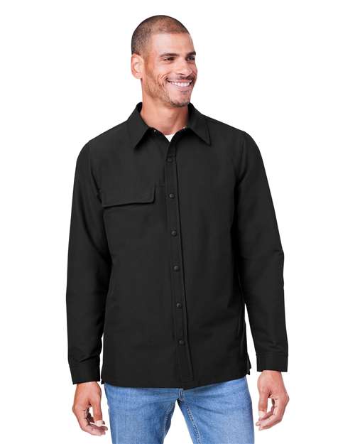 Harriton Unisex Flex Twill Overshirt Jacket - Harriton M72 Black XS