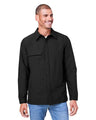 Harriton Unisex Flex Twill Overshirt Jacket - Harriton M72 Black XS