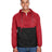 Harriton Unisex Packable Hooded Nylon Jacket - Harriton M750 Red/ Black S