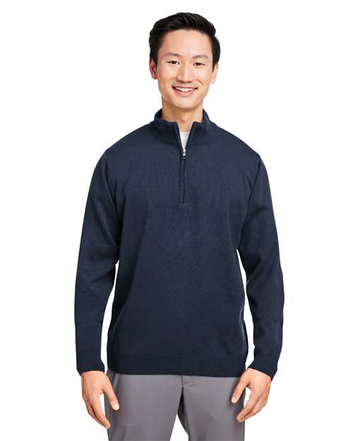 Harriton Unisex Pilbloc™ Quarter - Zip Pullover Sweater - Harriton M421 Dark Navy XS