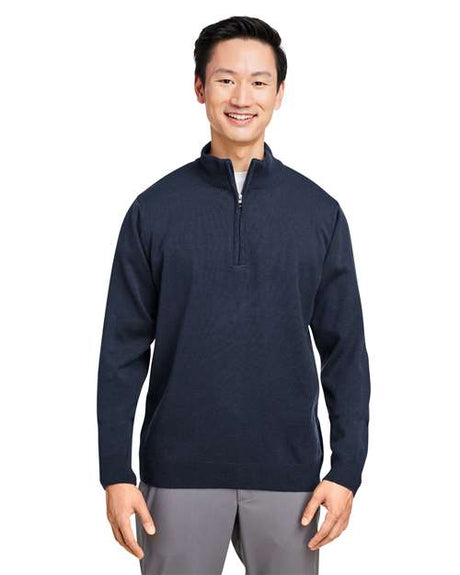 Harriton Unisex Pilbloc™ Quarter - Zip Pullover Sweater - Harriton M421 Dark Navy XS