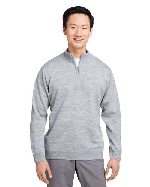Harriton Unisex Pilbloc™ Quarter - Zip Pullover Sweater - Harriton M421 Grey Heather XS