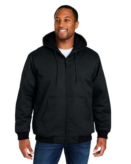 Harriton Unisex Tall ClimaBloc® Heavyweight Hooded Full - Zip Jacket - Harriton M722T Black LT
