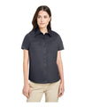 Harriton Women's Advantage IL Short Sleeve Dress Shirt - Harriton M585W Dark Charcoal XS