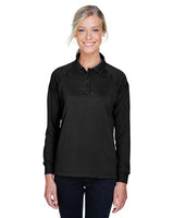 Harriton Women's Advantage Long Sleeve Tactical Polo - Harriton M211LW Black XS