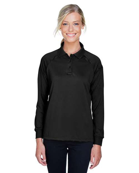 Harriton Women's Advantage Long Sleeve Tactical Polo - Harriton M211LW Black XS