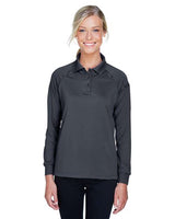 Harriton Women's Advantage Long Sleeve Tactical Polo - Harriton M211LW Dark Charcoal XS