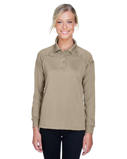 Harriton Women's Advantage Long Sleeve Tactical Polo - Harriton M211LW Desert Khaki XS
