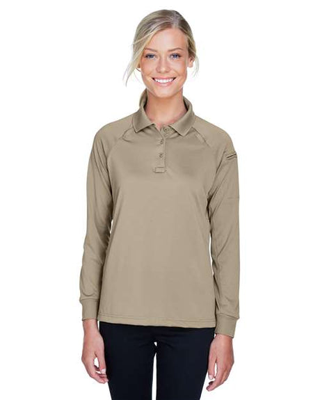 Harriton Women's Advantage Long Sleeve Tactical Polo - Harriton M211LW Desert Khaki XS