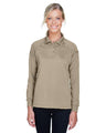 Harriton Women's Advantage Long Sleeve Tactical Polo - Harriton M211LW Desert Khaki XS