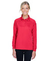 Harriton Women's Advantage Long Sleeve Tactical Polo - Harriton M211LW Red XS