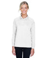 Harriton Women's Advantage Long Sleeve Tactical Polo - Harriton M211LW White XS