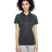 Harriton Women's Advantage Snag Protection Plus IL Colorblock Polo - Harriton M385W Dark Charcoal/ Dark Green/ Black XS