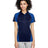 Harriton Women's Advantage Snag Protection Plus IL Colorblock Polo - Harriton M385W Dark Navy/ True Royal/ Dark Charcoal XS