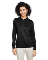 Harriton Women's Advantage Snag Protection Plus IL Long Sleeve Polo - Harriton M348LW Black XS