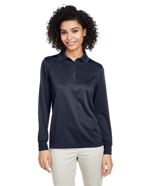 Harriton Women's Advantage Snag Protection Plus IL Long Sleeve Polo - Harriton M348LW Black XS