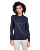 Harriton Women's Advantage Snag Protection Plus IL Long Sleeve Polo - Harriton M348LW Black XS