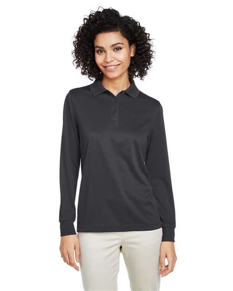 Harriton Women's Advantage Snag Protection Plus IL Long Sleeve Polo - Harriton M348LW Dark Charcoal XS