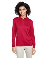 Harriton Women's Advantage Snag Protection Plus IL Long Sleeve Polo - Harriton M348LW Red XS