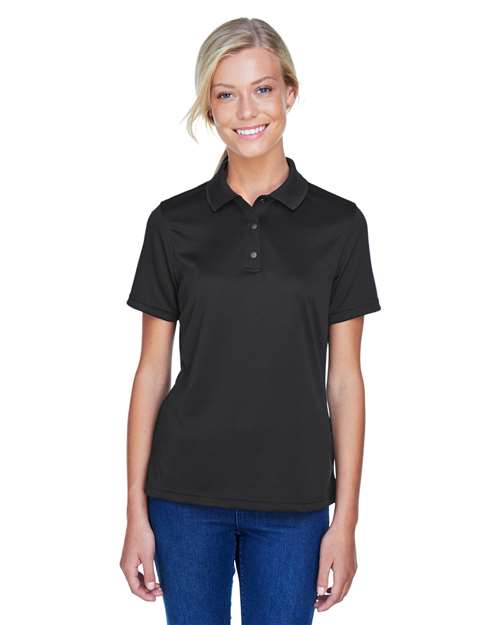 Harriton Women's Advantage Snag Protection Plus IL Snap Placket Polo - Harriton M345W Black XS