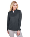 Harriton Women's Advantage Snag Protection Plus Quarter - Zip Pullover - Harriton M748W Dark Charcoal XS