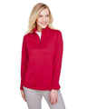 Harriton Women's Advantage Snag Protection Plus Quarter - Zip Pullover - Harriton M748W Red XS