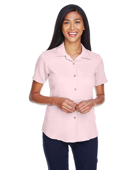 Harriton Women's Bahama Cord Camp Shirt - Harriton M570W Blush S