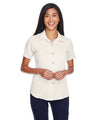 Harriton Women's Bahama Cord Camp Shirt - Harriton M570W Cream S