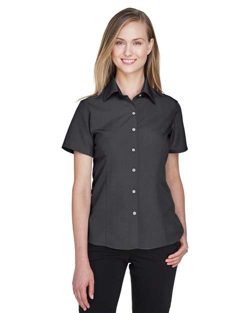 Harriton Women's Barbados Textured Camp Shirt - Harriton M560W Black XS