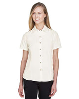 Harriton Women's Barbados Textured Camp Shirt - Harriton M560W Cream XS