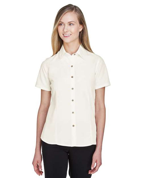 Harriton Women's Barbados Textured Camp Shirt - Harriton M560W Cream XS
