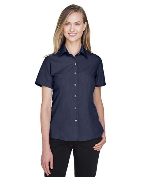 Harriton Women's Barbados Textured Camp Shirt - Harriton M560W Navy XS