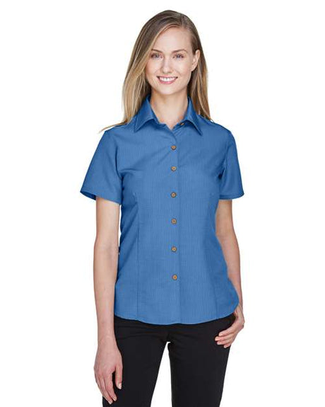 Harriton Women's Barbados Textured Camp Shirt - Harriton M560W POOL BLUE XS
