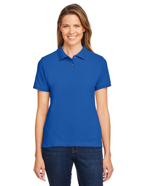 Harriton Women's Cotton Polo - Harriton 13890 Black XS