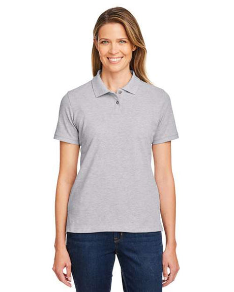Harriton Women's Cotton Polo - Harriton 13890 Grey Heather XS