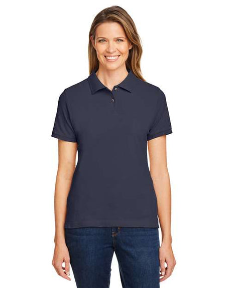 Harriton Women's Cotton Polo - Harriton 13890 Navy XS