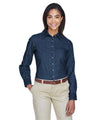 Harriton Women's Denim Shirt - Harriton M550W Dark Denim S