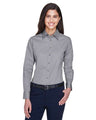 Harriton Women's Easy Blend™ Long Sleeve Twill Dress Shirt with Stain - Release - Harriton M500W Dark Grey XS