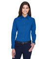 Harriton Women's Easy Blend™ Long Sleeve Twill Dress Shirt with Stain - Release - Harriton M500W French Blue XS